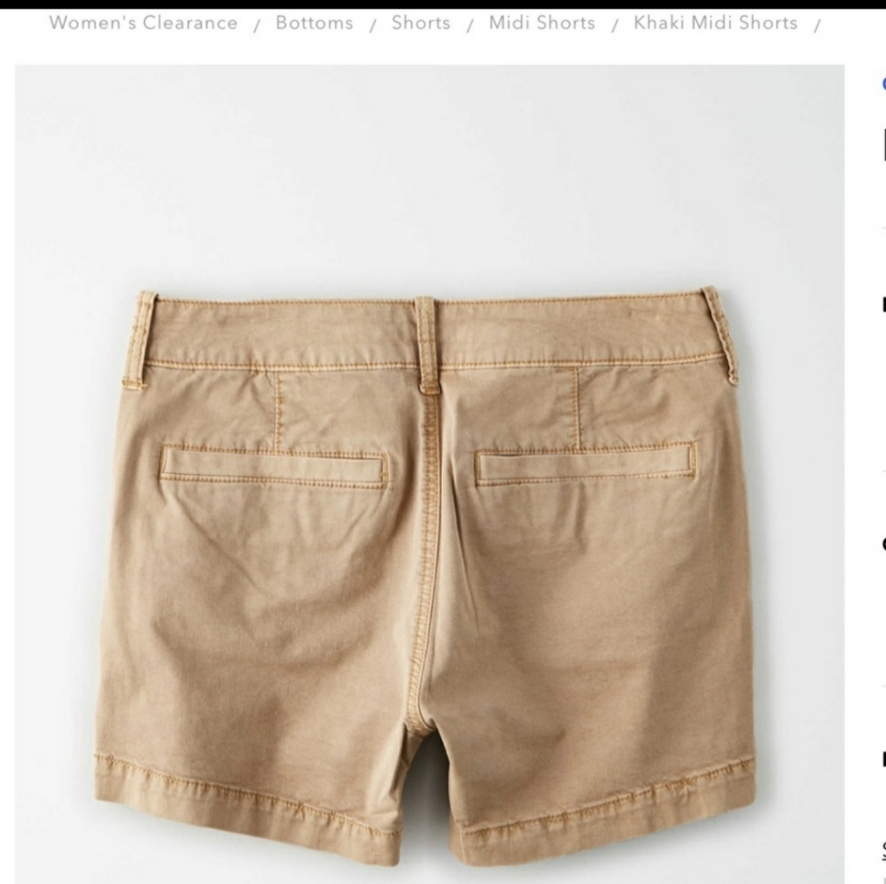 American Eagle Outfitter Biege Stretch Shorts S .4 - Picture 2 of 5